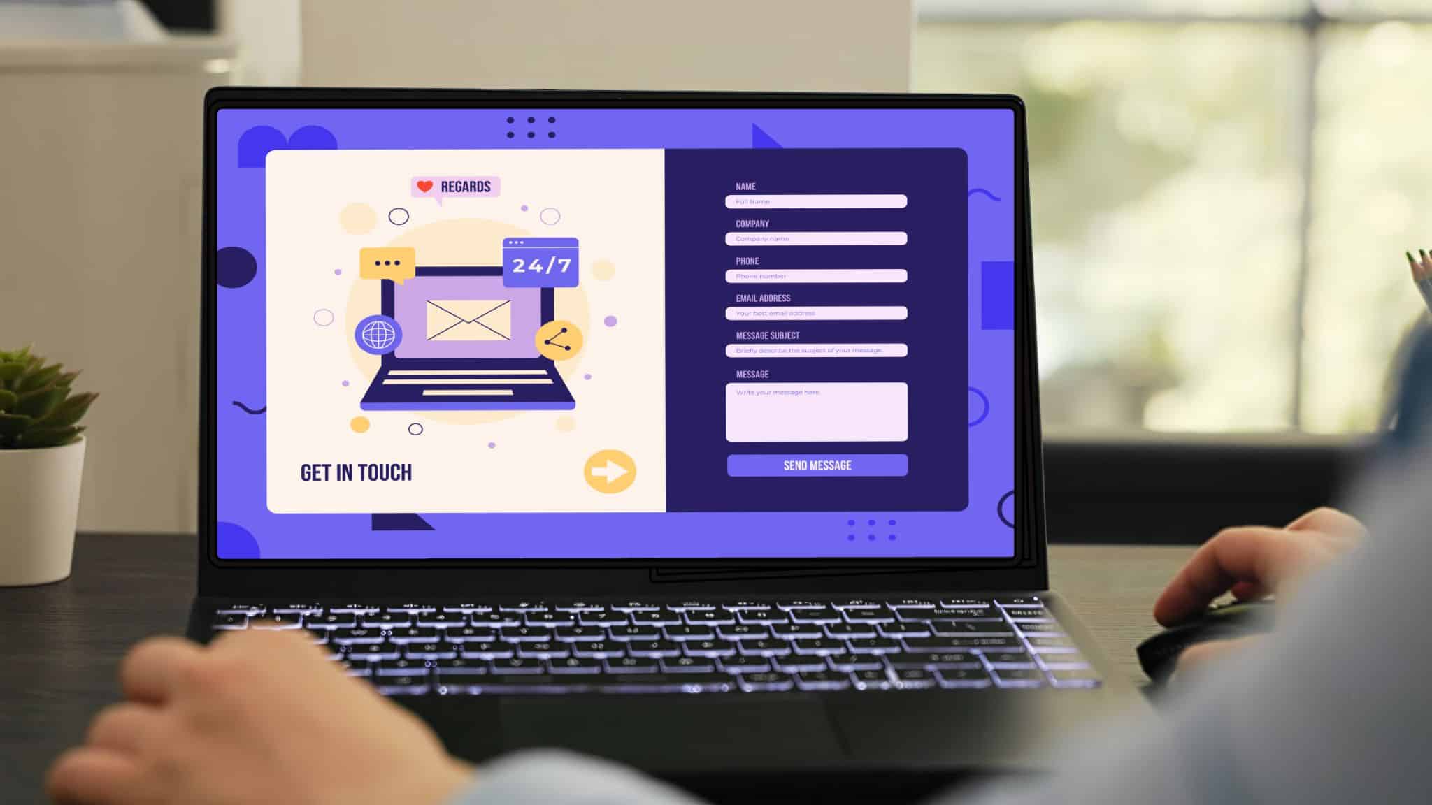Na imagem, Landing Page de site